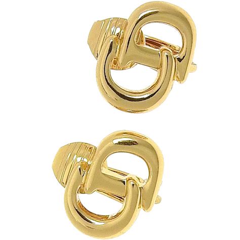 dior logo heart stud earrings|Dior clip earrings for women.